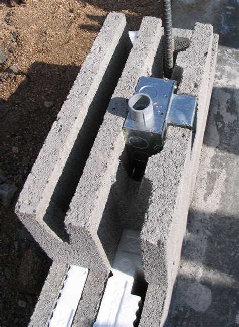 electrical box in cinder block|block wall electrical box fitting.